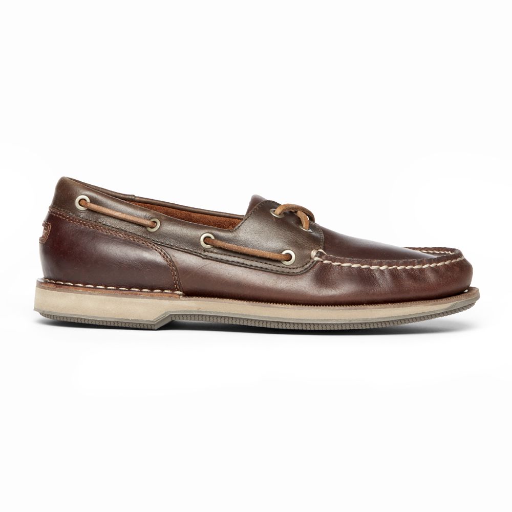 Rockport Canada Perth - Mens Boat Shoes Dark Brown (CTG439086)